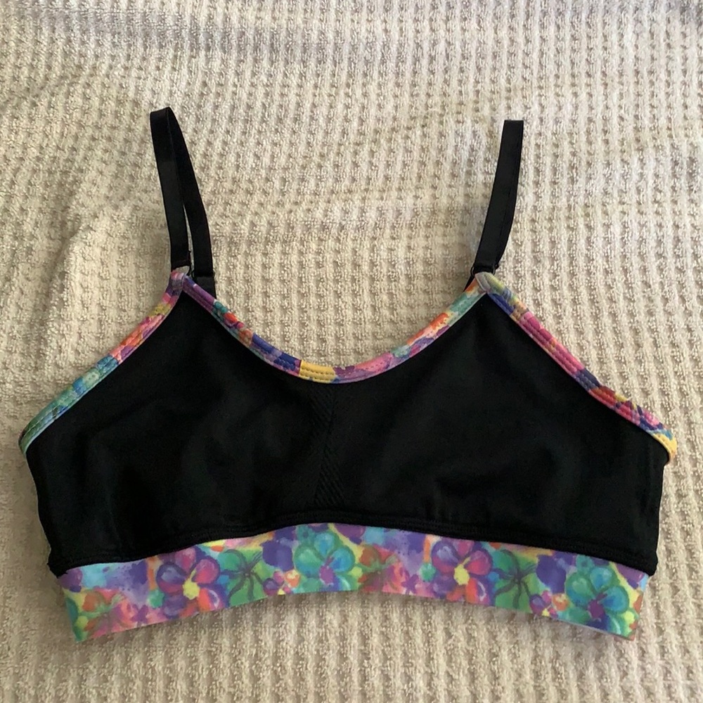 Balanced Tech Floral Sports Bra Small ~ EUC